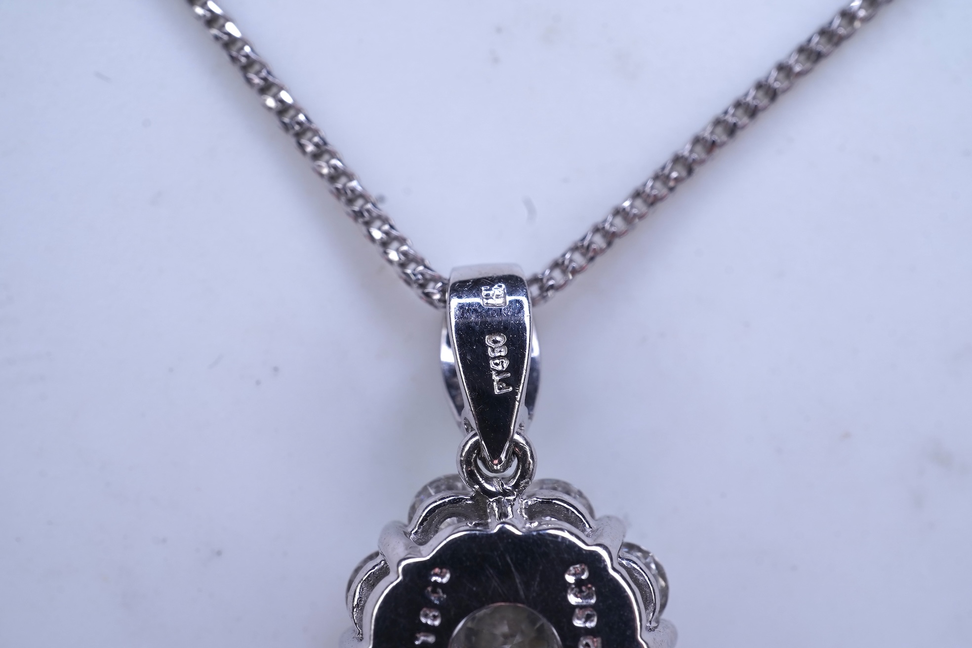 A diamond pendant necklace